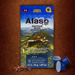 Haitian Blue Mountain Coffee 10 Capsules Pods 100% Arabica Nutty Flavor